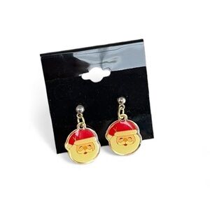 💰 Vintage Santa Clause Dangle Earrings | Christmas Holiday | Festive